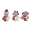 Transpac Small Plush Yeti Decor Set Of 3 Christmas Home Decorations Soft Polyester Holiday Accents