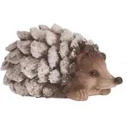 Transpac Small Resin Snow Hedgehog Set Of 4 - Charming Christmas Decorative Objects For Holiday Cheer