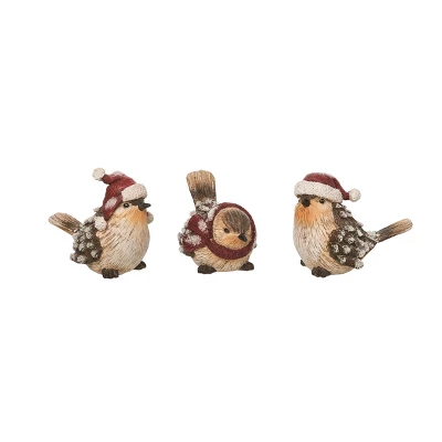 Transpac Snowy Pinecone Bird Set Of 3 Decorative Figurines For Christmas Multicolor Indoor Tabletop Decoration Gift 1 Transpac Snowy Pinecone Bird Set Of 3 Decorative Figurines For Christmas Multicolor Indoor Tabletop Decoration Gift