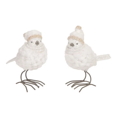 Transpac Large Resin Fuzzy Bird Figurines Set Of 2 Decorative Christmas Tabletop And Mantel Decor Indoor Gift 1 Transpac Large Resin Fuzzy Bird Figurines Set Of 2 Decorative Christmas Tabletop And Mantel Decor Indoor Gift