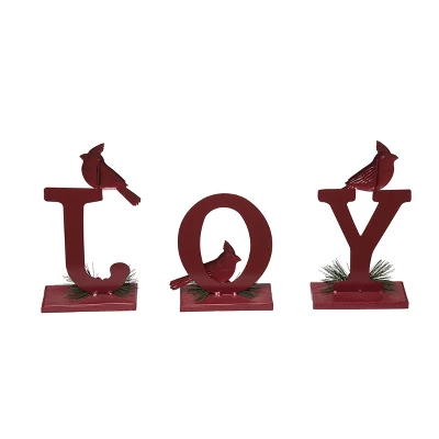 Transpac Metal 10.75 In Red Christmas Cardinal Joy Stocking Holder Set Of 3 Iron Decorative Holders For Holiday Cheer 2 Transpac Metal 10.75 In Red Christmas Cardinal Joy Stocking Holder Set Of 3 Iron Decorative Holders For Holiday Cheer - Image 2