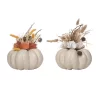Transpac Pumpkin Floral Arrangement Set Of 2 Fall Harvest Home Decorations For Autumn Thanksgiving Decor