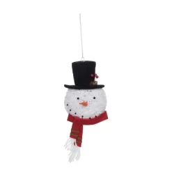 Transpac Foam Snowman Head Door Decor For Christmas Cheer Indoor Tabletop Decoration And Hostess Gift