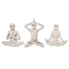 Transpac Resin Mummy Zen Yoga Pose Set Of 3 Decorative Objects For Home Decor And Relaxation