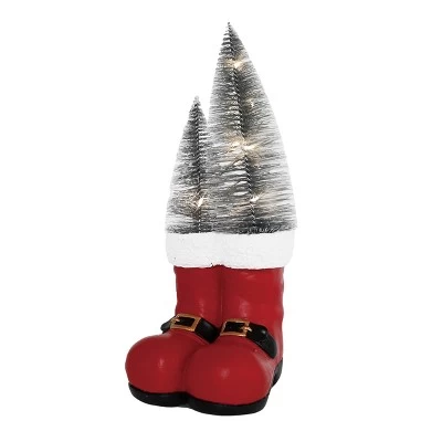 Transpac Light Up Santa Boots Tabletop Sculpture With Silver Trees Battery Operated Christmas Decoration Gift 1 Transpac Light Up Santa Boots Tabletop Sculpture With Silver Trees Battery Operated Christmas Decoration Gift