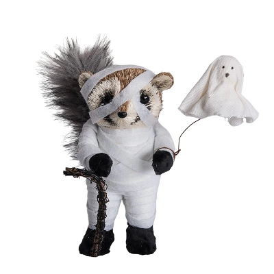 Transpac Sisal Mummy Raccoon Ghost Figurine Halloween Tabletop Decor Indoor Use Gift Spooky Seasonal Home Accents 1 Transpac Sisal Mummy Raccoon Ghost Figurine Halloween Tabletop Decor Indoor Use Gift Spooky Seasonal Home Accents