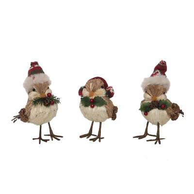 Transpac Foam Sisal Bird Hat Set Of 3 Christmas Home Decorations Decorative Objects For Holiday Cheer 1 Transpac Foam Sisal Bird Hat Set Of 3 Christmas Home Decorations Decorative Objects For Holiday Cheer