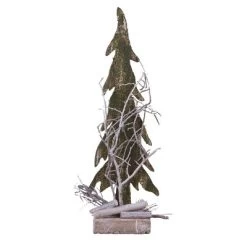 Transpac Rustic Holiday Wood Santa Snowman Tree Tabletop Decoration Set Of 4 10 Inch Christmas Decor