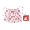 Transpac Fabric Candy Cane Hearts Apron Skirt Multicolor Kitchen Textiles For Holiday Cooking And Entertaining Gifts