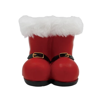 Transpac Mini Santa Boots With Fur Decorative Objects For Christmas Red Tabletop Figurines Indoor Holiday Decor 1 Transpac Mini Santa Boots With Fur Decorative Objects For Christmas Red Tabletop Figurines Indoor Holiday Decor