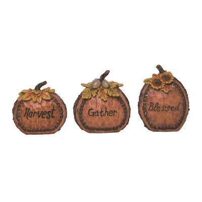 Transpac Resin Harvest Pumpkin Figurine Set Of 3 Fall Home Decorations For Autumn And Thanksgiving 1 Transpac Resin Harvest Pumpkin Figurine Set Of 3 Fall Home Decorations For Autumn And Thanksgiving