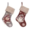 Transpac Fabric Light Up Holiday Stocking Set Of 2 Christmas Home Decorations Polyester Christmas Stockings