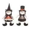 Transpac Plush Spooky Skeleton Sitter Set Of 2 Halloween Home Decorations For Festive Decor