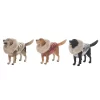 Transpac Set Of 3 Resin Puffy Coat Dog Figurines Christmas Home Decorations Decorative Objects