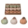 Transpac Dolomite Iridescent Mini Pumpkin Decor For Fall - Charming Decorative Object For Autumn Home Accents