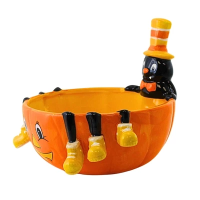 Transpac 7.25 In Spider & Pumpkin Candy Bowl Halloween Seasonal Tabletop , Fangs Entertaining (1PC) 2 Transpac 7.25 In Spider & Pumpkin Candy Bowl Halloween Seasonal Tabletop , Fangs Entertaining (1PC) - Image 2