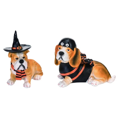 Transpac Resin 7 In. Multicolored Halloween Dog Set Of 2 1 Transpac Resin 7 In. Multicolored Halloween Dog Set Of 2