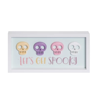 Transpac MDF Framed Lets Get Spooky Sign Halloween Tabletop Decor Multicolor Indoor Gift For Hostess And Halloween Fun 1 Transpac MDF Framed Lets Get Spooky Sign Halloween Tabletop Decor Multicolor Indoor Gift For Hostess And Halloween Fun