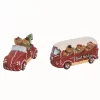 Transpac Gingerbread Sweet Ride Figurine Set Of 2 Christmas Home Decorations Resin Decorative Objects