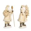 Transpac Resin Gilded Santa Decor Set Of 2 Christmas Home Decorations For Festive Holiday Cheer