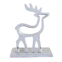 Christmas 6.5 Inch Cast Iron Silver Stocking Holder Stocking Holder , Mantle Silver (1PC)