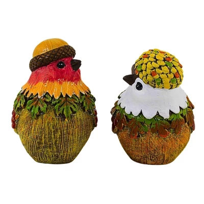 Transpac 4.0 Inch Acorn Harvest Birds Fall Figurine Set , Thanksgiving Decor Fall Thanksgiving Leaves (2PC) 2 Transpac 4.0 Inch Acorn Harvest Birds Fall Figurine Set , Thanksgiving Decor Fall Thanksgiving Leaves (2PC) - Image 2