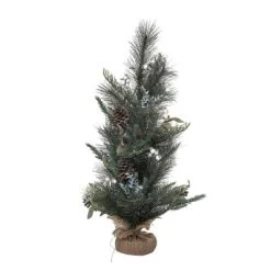 Transpac Artificial 24 In. Green Christmas Mixed Greenery Tree With Rustic Bells