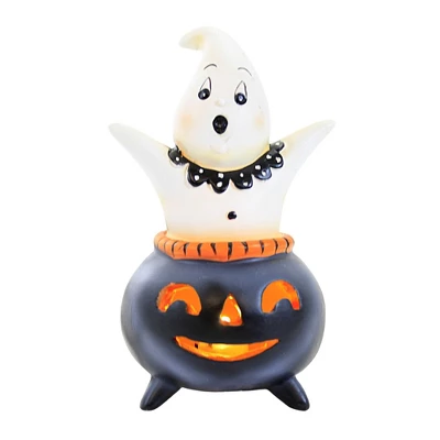 Halloween 5.75 In Cutie Ghost Figurine Halloween Figurine , Lighted Halloween Decor Light Up Cauldron (1PC) 3 Halloween 5.75 In Cutie Ghost Figurine Halloween Figurine , Lighted Halloween Decor Light Up Cauldron (1PC) - Image 3