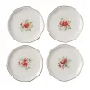 Transpac Ceramic Gold Edge Holiday Flourish Tidbit Plates Set Of 4 Christmas Home Decorations