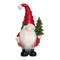 Transpac 11 In Multicolor Light Up Gnome With Tree Christmas Decor Polyresin Decorative Object