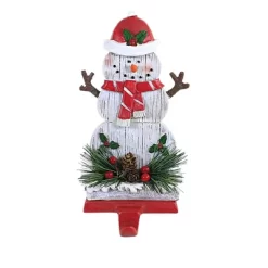 Christmas 7.5 Inch Snowman Plank Stocking Holder Stocking Holder , Slats Wood-Look Planks (1PC) -Home Decor Store GUEST 98f71fa6 5bad 4318 b369 928811b92cca