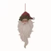 Transpac Resin Brown Christmas Classic Santa Hanging Wall Accent