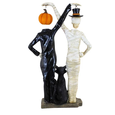Transpac 18.5 Inch Skull & Pumpkin Hanging Head Halloween Figurine , Halloween Decor Mummy Cat (3PC) 1 Transpac 18.5 Inch Skull & Pumpkin Hanging Head Halloween Figurine , Halloween Decor Mummy Cat (3PC)