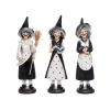 Transpac Fuzzy Hair Witch Figurine Set Of 3 Colorful Halloween Decor For Tabletop Indoor Use Gift Giving And Hostess Gifts