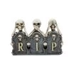 Transpac Resin Skeletons Behind Tombstones Halloween Figurines Multicolor Tabletop Decor For Spooky Celebrations