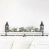 Transpac 44.25 In Gray Metal Christmas Lantern Stocking Holder Durable Iron Design For Holiday Decor