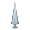 Transpac 9 Inch Silver Christmas Snowflake Cone Tree Decorative Object For Holiday Home Decor