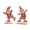 Transpac Resin Ice Skating Gingerbread Decor Set Of 2 Christmas Home Decorations For Festive Holiday Cheer
