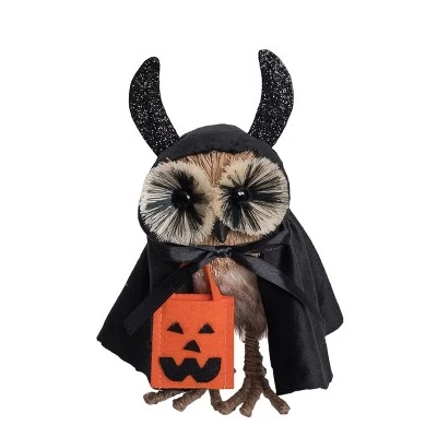 Transpac Sisal Owl Bat Costume Figurine Halloween Tabletop Decor Indoor Home Decoration Gift Hostess Spooky Seasonal Decor 1 Transpac Sisal Owl Bat Costume Figurine Halloween Tabletop Decor Indoor Home Decoration Gift Hostess Spooky Seasonal Decor