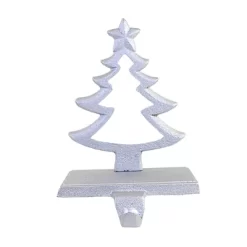 Christmas 6.5 Inch Cast Iron Silver Stocking Holder Stocking Holder , Mantle Silver (1PC) -Home Decor Store GUEST b1b364e4 f1fe 4fc7 b40c 0fca578cc8e6