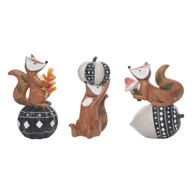 Transpac Resin Fall Fox Decor Set Of 3 Autumn Harvest Home Decorations For Thanksgiving Decorative Objects 1 Transpac Resin Fall Fox Decor Set Of 3 Autumn Harvest Home Decorations For Thanksgiving Decorative Objects
