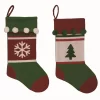 Transpac Plush Bright Merry Stocking Set Of 2 Christmas Home Decorations Holiday Stockings Polyester