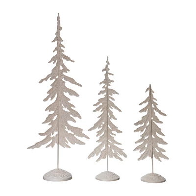 Transpac Rustic Metal Snowy Trees Set Of 3 For Christmas Decor, Charming Decorative Objects For Holiday Home Styling 1 Transpac Rustic Metal Snowy Trees Set Of 3 For Christmas Decor, Charming Decorative Objects For Holiday Home Styling