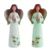 Transpac Large Resin Graceful Angel Figurines Set Of 2 Decorative Christmas Tabletop And Mantel Decor Indoor Gift