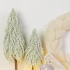 Transpac Artificial 25.59 In. Off-White Christmas Winter Wonderland Trees Set Of 3