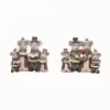 Transpac Resin Mouse Caroler Family Set Of 2 Christmas Home Decorations Festive Decorative Objects