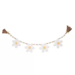Transpac MDF Beads With Daisies Spring Home Decorations Decorative Objects For A Fresh Seasonal Touch