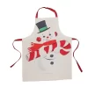 Transpac 36 In Multicolor Christmas Retro Snowman Apron Cotton Kitchen Textile For Holiday Cooking And Baking