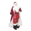 Transpac 12.75 In Multicolor Fuzzy Santa Figurine With Watch Christmas Decorative Object Polyresin