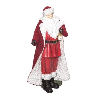 Transpac 12.75 In Multicolor Fuzzy Santa Figurine With Watch Christmas Decorative Object Polyresin 1 Transpac 12.75 In Multicolor Fuzzy Santa Figurine With Watch Christmas Decorative Object Polyresin